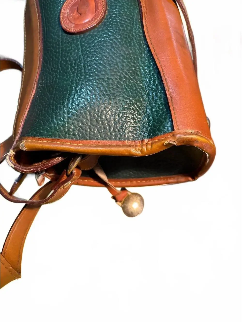 Vintage Dooney Bourke R19 Green AWL Leather Ba